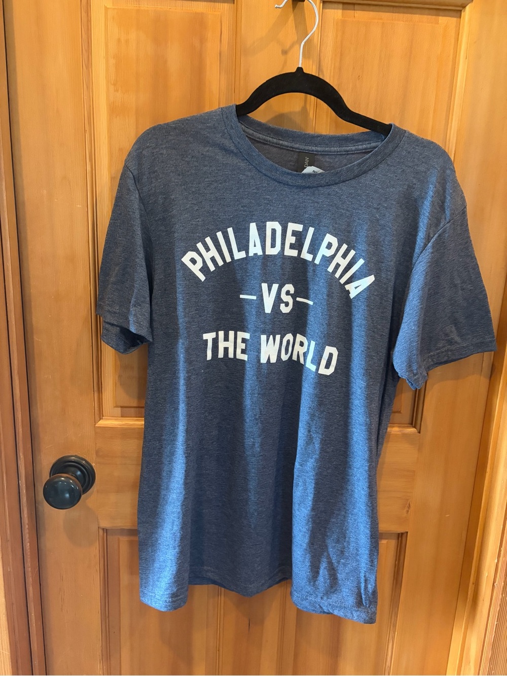 NWT Navy Heather 'Philadelphia VS The World' Short Sleeve Graphic Tee